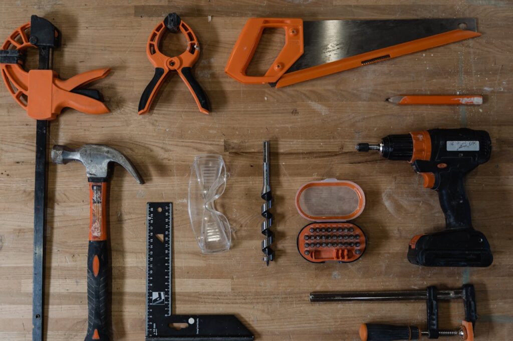 set-of-hand-tools-and-materials